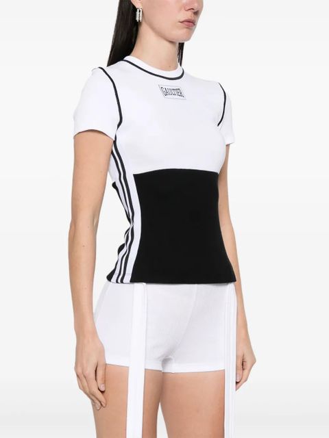 Jean Paul Gaultier logo-patch T-shirt - Black