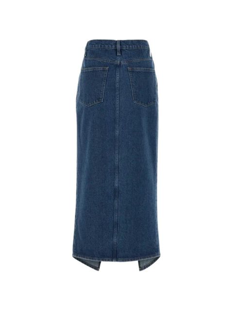 Jil Sander front-slit denim skirt - Blue - zdjęcie produktu nr 2