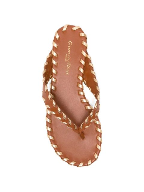 Gianvito Rossi woven leather sandals - Brown