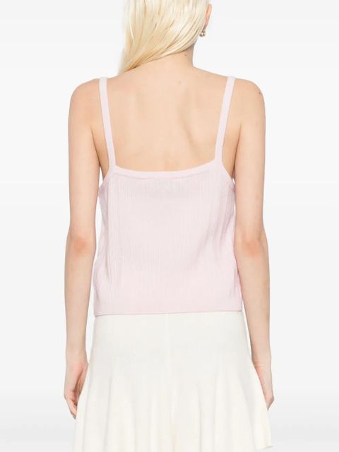 GANNI bow detailing vest - Pink