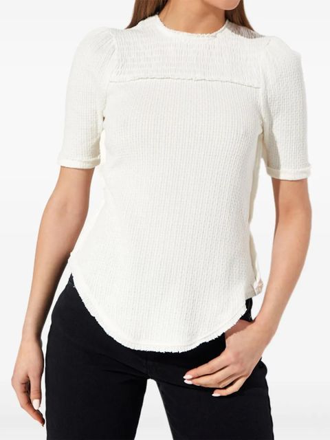 Free People ruffled short-sleeve T-shirt - White - zdjęcie produktu nr 1