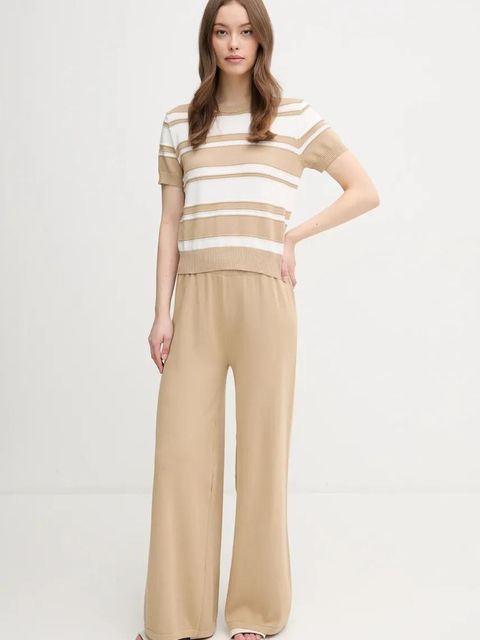 United Colors of Benetton sweter bawełniany damski kolor beżowy lekki 1294E10D0 - zdjęcie produktu nr 2