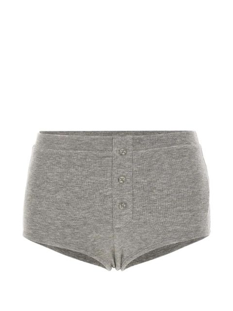 ENTIRE STUDIOS Booty buttons-ribbed shorts - Grey - zdjęcie produktu nr 1