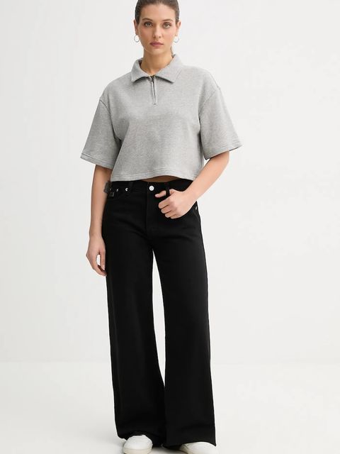 United Colors of Benetton polo bawełniane x Stranger Things damski kolor szary 33NVD3015