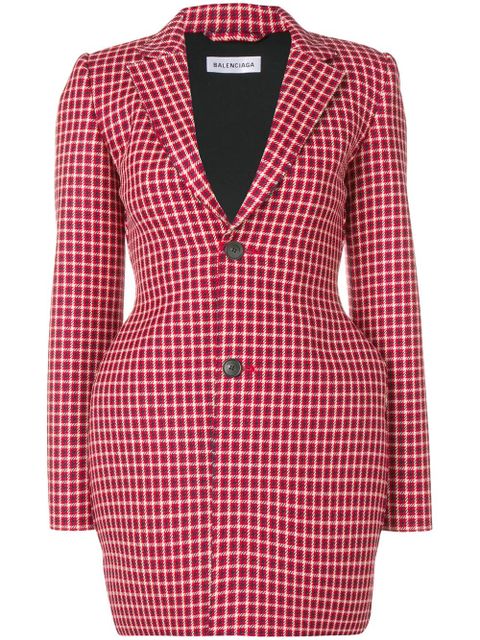 Balenciaga 3D houndstooth jacket - Red - zdjęcie produktu nr 1