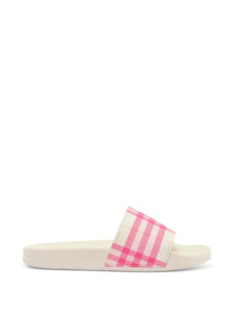 Burberry check slides - Neutrals - zdjęcie produktu nr 1