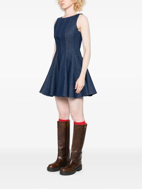 Maje sleeveless denim mini dress - Blue