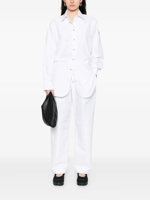 Moncler oxford cotton shirt - Neutrals