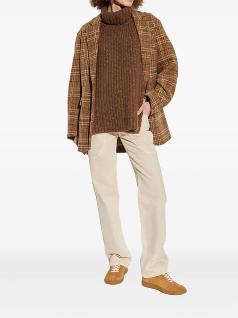 MARANT ÉTOILE Limiza checkered wool coat - Brown