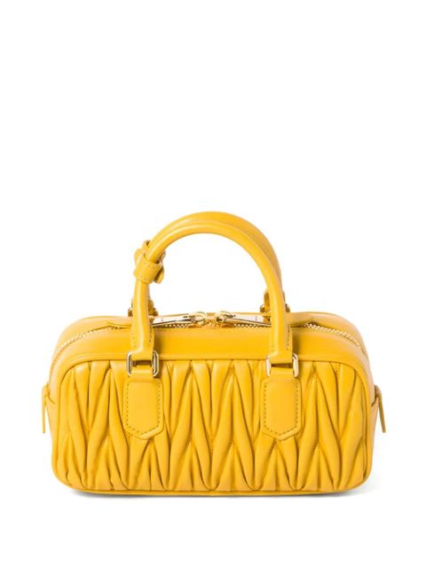 Miu Miu Arcadie matelassé leather bag - Yellow