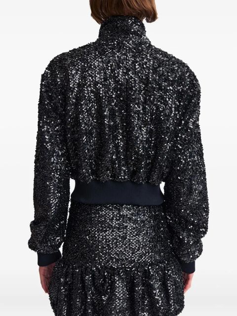 16Arlington Cosima sequin embellished bomber jacket - Black