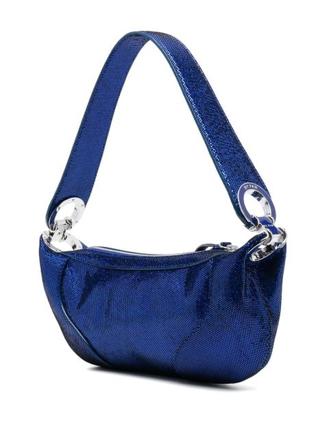 BY FAR mini Amira disco-dot bag - Blue