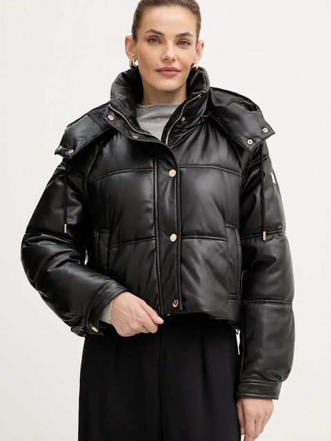 Fracomina kurtka kolor czarny zimowa oversize FS25WC3002P41101 - zdjęcie produktu nr 1