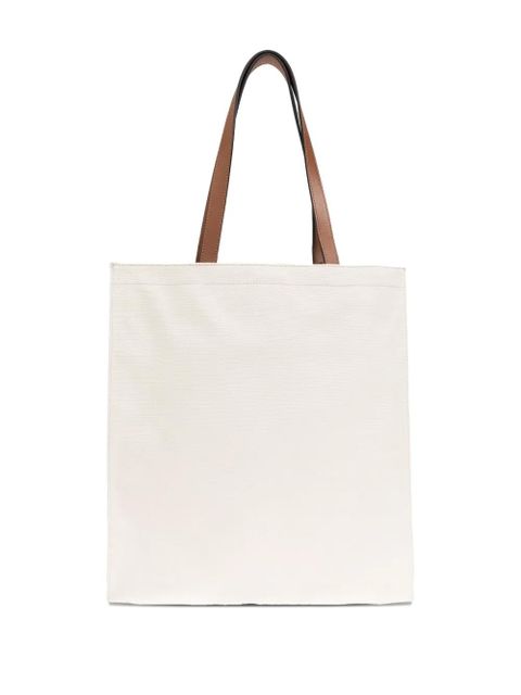 Moschino logo-debossed shoulder bag - Neutrals