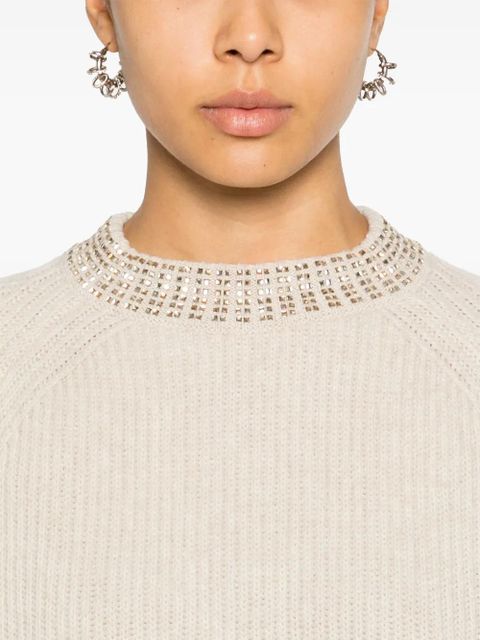 Golden Goose crystal-embellished sweater - Neutrals - zdjęcie produktu nr 2