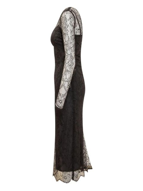 Dolce & Gabbana semi-sheer lace midi dress - Black