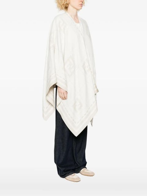 FENDI geometric-patterned cape - Neutrals