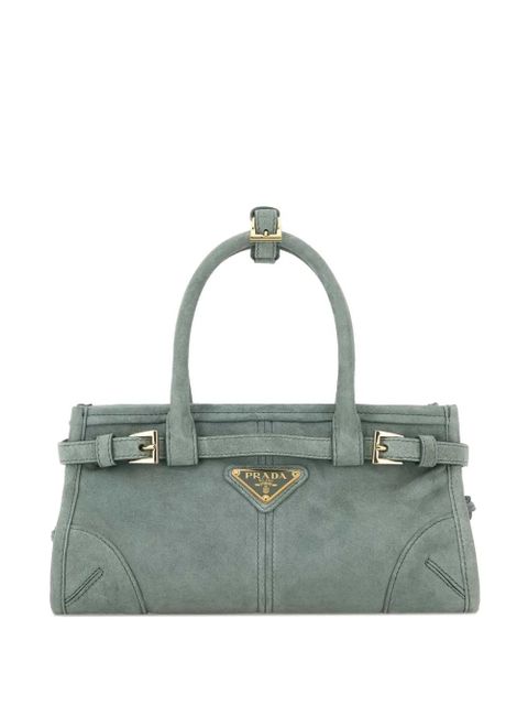 Prada mini Bonnie suede tote bag - Green - zdjęcie produktu nr 1