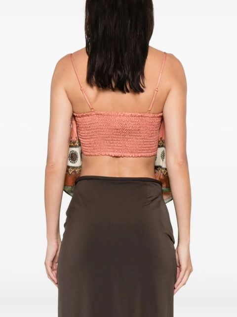 ALEMAIS Contina scarf print top - Pink - zdjęcie produktu nr 1