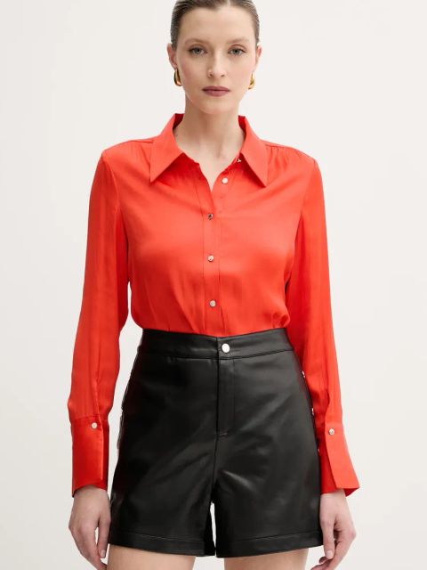 Morgan koszula CLOU damska kolor pomarańczowy regular z kołnierzykiem klasycznym CLOU