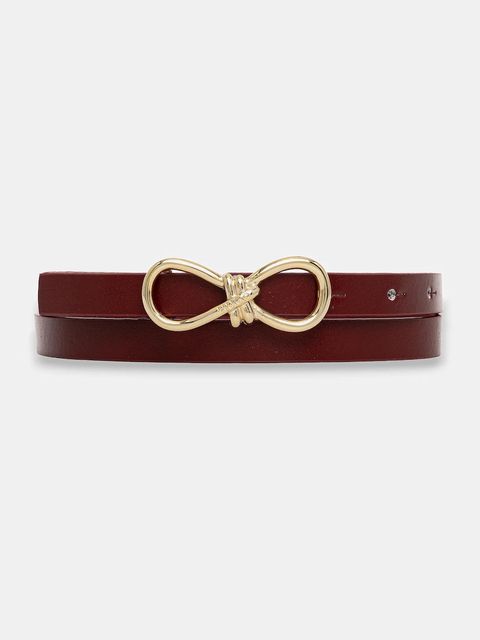 HUGO pasek skórzany damski kolor bordowy 50554103 - zdjęcie produktu nr 1