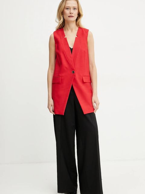 Simona Corsellini marynarka kolor czerwony jednorzędowa P25CPGL001 - zdjęcie produktu nr 2