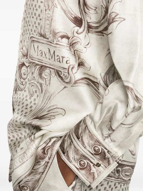 Max Mara printed silk twill shirt - Neutrals