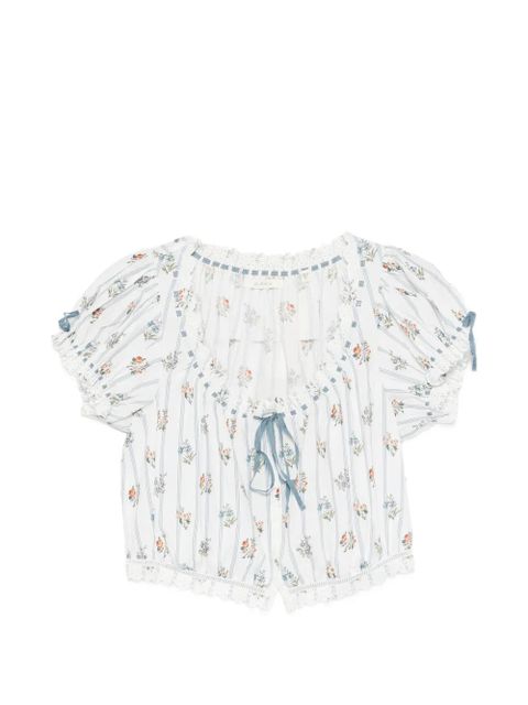 DÔEN Nera floral-print blouse - White - zdjęcie produktu nr 1