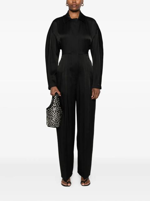 Victoria Beckham pleated cinched jumpsuit - Black