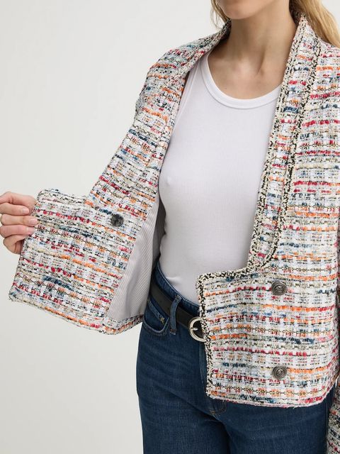 MUNTHE marynarka FLINT kolor biały dwurzędowa wzorzysta 251152825102