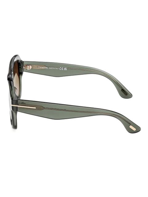 TOM FORD Eyewear Rhonda-02 pilot-frame sunglasses - Green - zdjęcie produktu nr 2