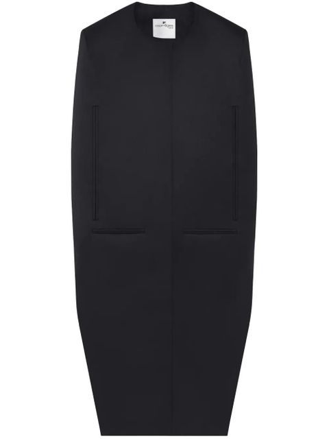 Courrèges satin-finish coat - Black - zdjęcie produktu nr 1