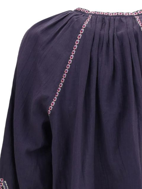 MARANT ÉTOILE embroidered floral top - Purple