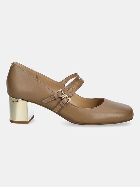 MICHAEL Michael Kors czółenka skórzane Matilda kolor beżowy na słupku 40F5MTMP1L.297 - zdjęcie produktu nr 2