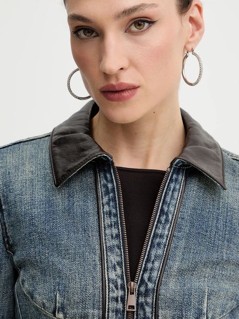 Miss Sixty kurtka jeansowa kolor niebieski przejściowa 6S3WJ44200