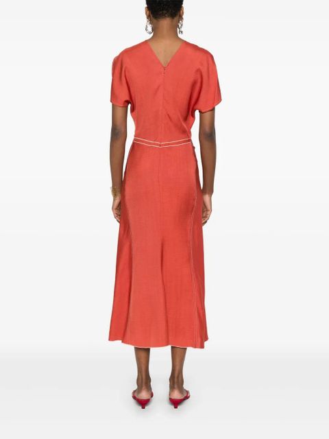 Victoria Beckham draped dress - Red
