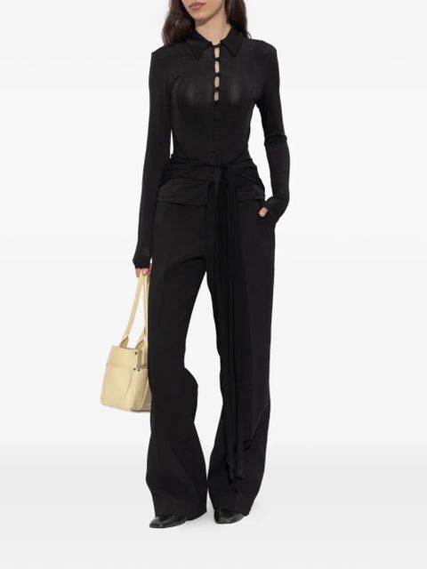 GANNI tie-detail blouse - Black - zdjęcie produktu nr 2