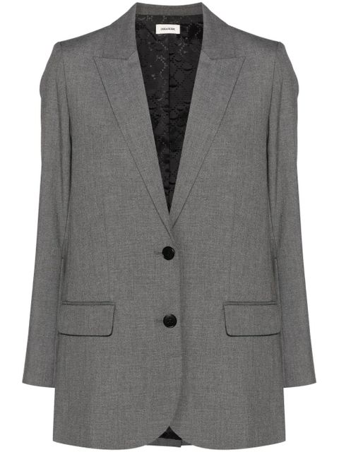 Zadig&Voltaire rhinestone-slogan blazer - Grey - zdjęcie produktu nr 1