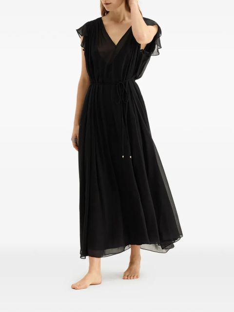 ERES ruffled V-neck dress - Black - zdjęcie produktu nr 2
