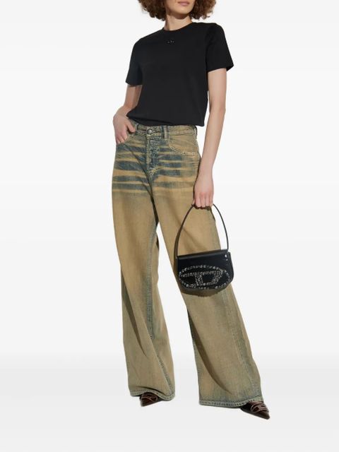 Diesel oval-detail T-shirt - Black