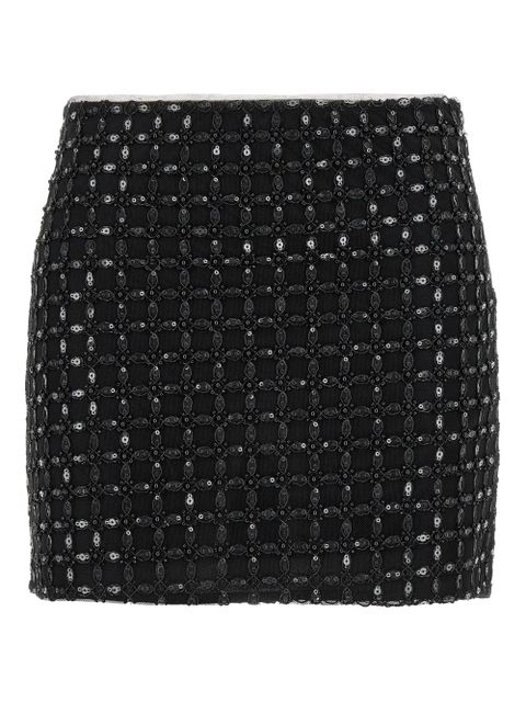ROTATE BIRGER CHRISTENSEN sequin-embroidered mini skirt - Black - zdjęcie produktu nr 1
