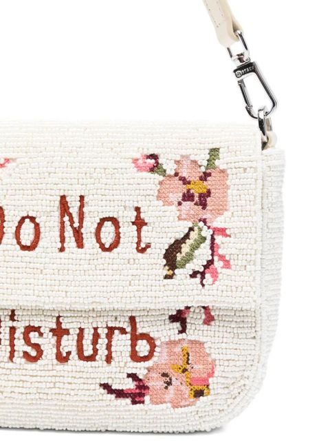 STAUD Timmy floral beaded shoulder bag - White