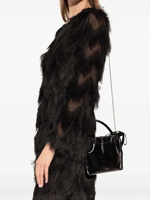 Jimmy Choo logo-print drawstring tote bag - Black