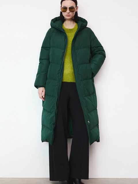 Medicine płaszcz puchowy kolor zielony - zdjęcie produktu nr 1