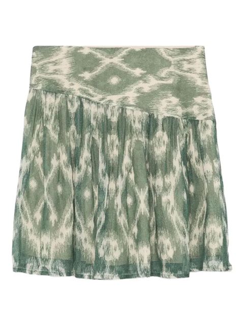 Ba&Sh graphic-print gathered skirt - Green - zdjęcie produktu nr 2