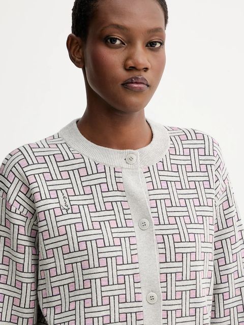 Kenzo kardigan z dodatkiem wełny damski kolor szary lekki FF62CA7033CQ