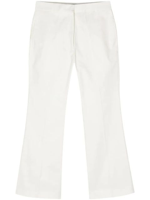 Jil Sander mid-rise flared gabardine trousers - White - zdjęcie produktu nr 1