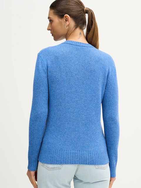 United Colors of Benetton sweter wełniany damski kolor niebieski lekki