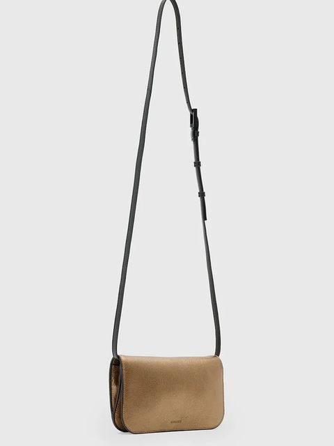 AllSaints torebka skórzana MAEVE kolor złoty W275XD