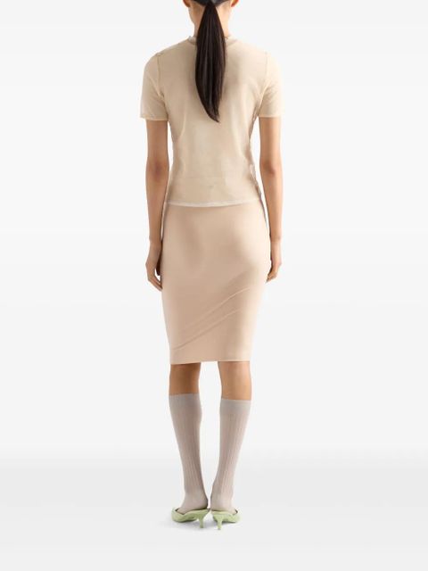 Prada stretch slip skirt - Neutrals